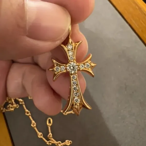 Chrome Hearts Cross Pendant Necklace Silver - 5
