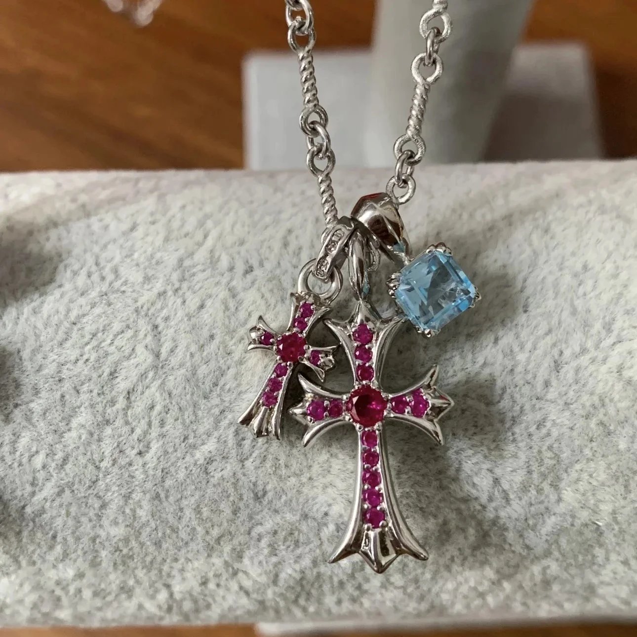 Chrome Hearts Cross Pendant Necklace Silver - 20