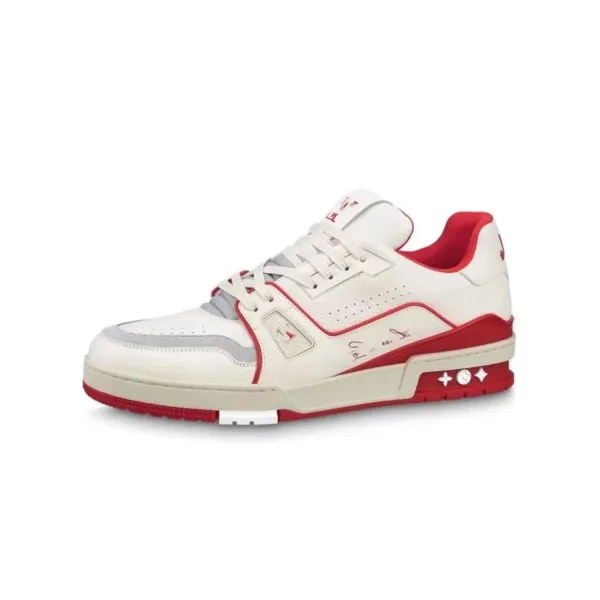 Louis Vuitton Trainer Painted Effect White and Black Sneakers - 10