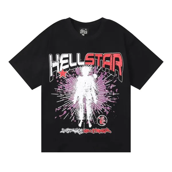 Hellstar Just Makes You Stronger Black Graphic T-Shirt - 1