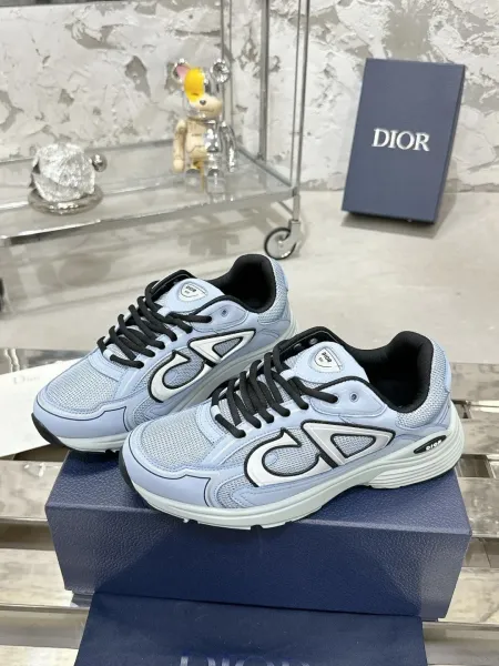 Dior B23 Light Blue Mesh Sneakers - 1