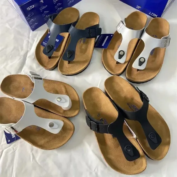 Birkenstock Arizona White Leather Sandals - 6