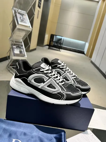 Dior B23 Black and White Chunky Sneakers - 1