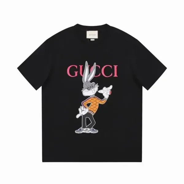 Gucci x Warner Bros Bugs Bunny Graphic Print Black T-Shirt - 1