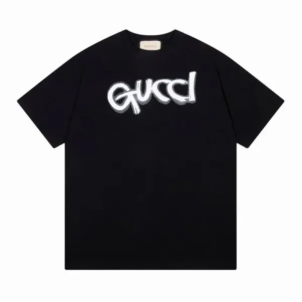 Gucci Graffiti Logo Black T-Shirt - 1