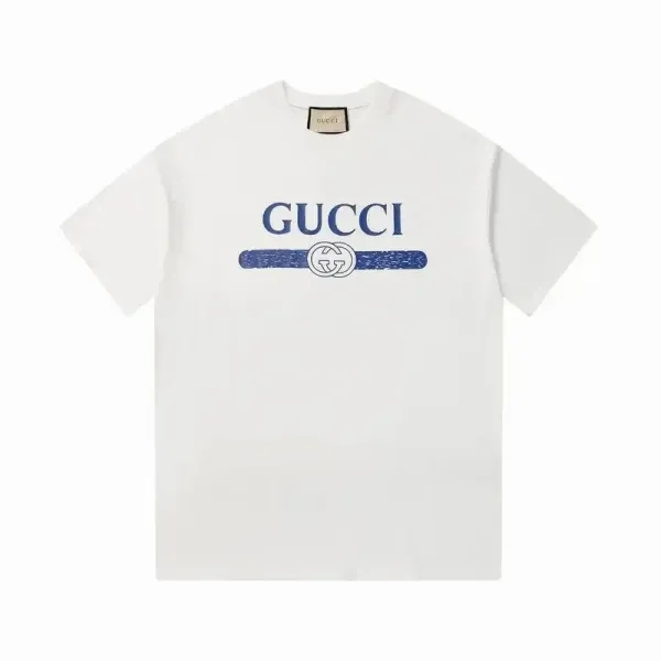 Gucci Belt Logo Print White T-Shirt - 1