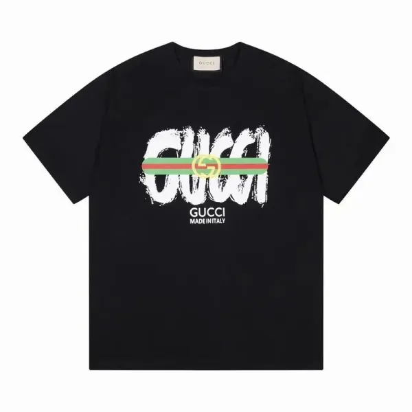Gucci Graffiti Logo Black T-Shirt - 1