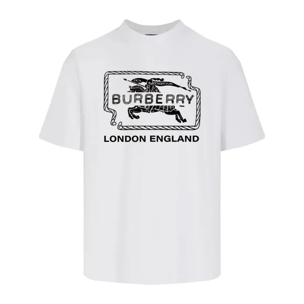 Burberry Logo Print White T-Shirt - 1