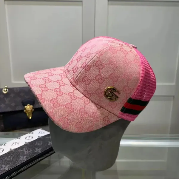 Gucci GG Marmont Baseball Cap Pink - 1