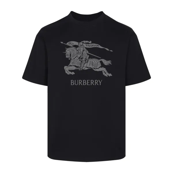 Burberry Knight Print Black T-Shirt - 1