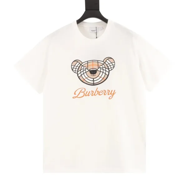 Burberry Thomas Bear Check Print T-Shirt White - 1