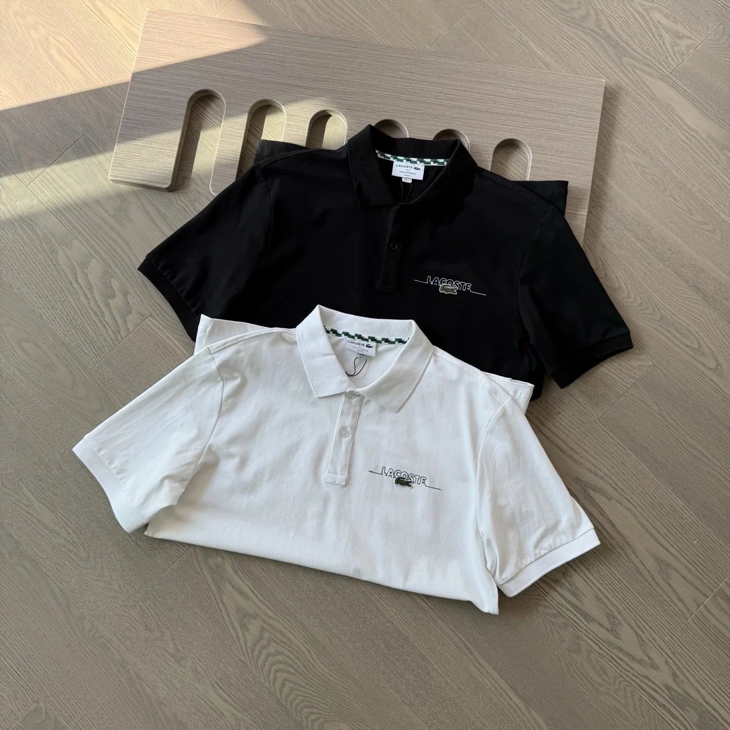 Lacoste Logo-Embroidered Black Polo - 8