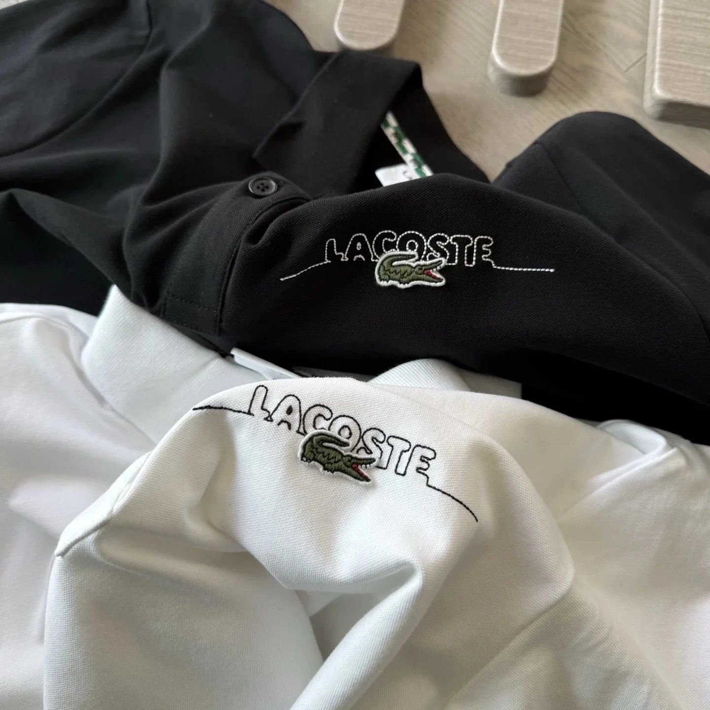 Lacoste Logo-Embroidered Black Polo - 9