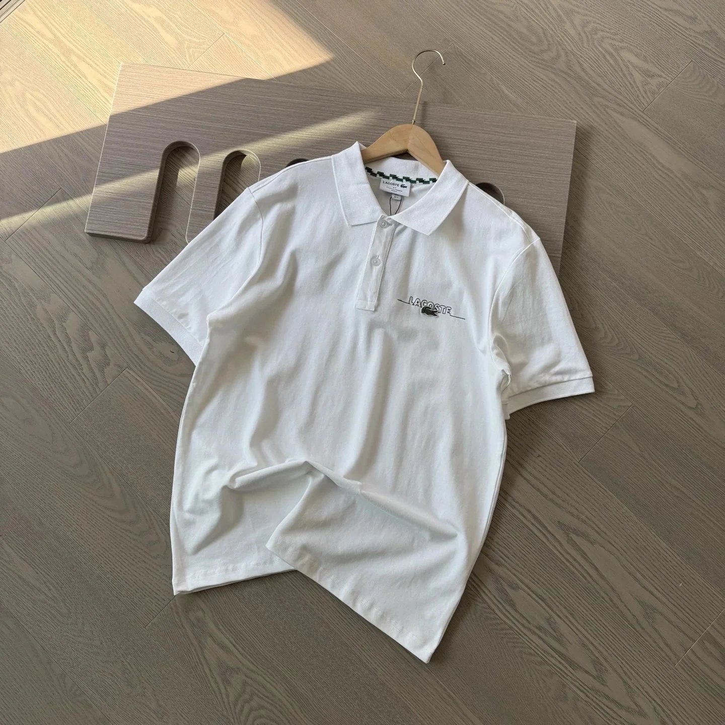 Lacoste Logo-Embroidered Black Polo - 6