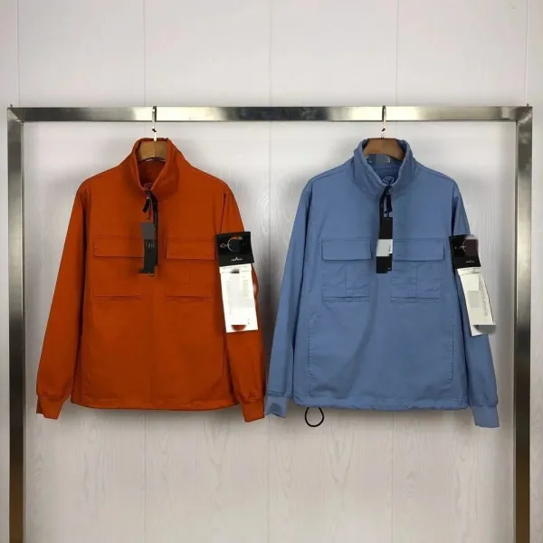 Stone Island Half-Zip Utility Jacket Blue Outerwear - 7