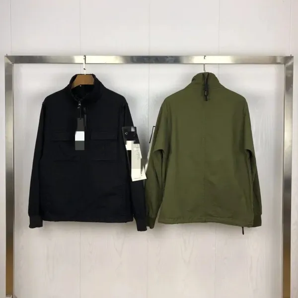 Stone Island Half-Zip Utility Jacket Blue Outerwear - 6