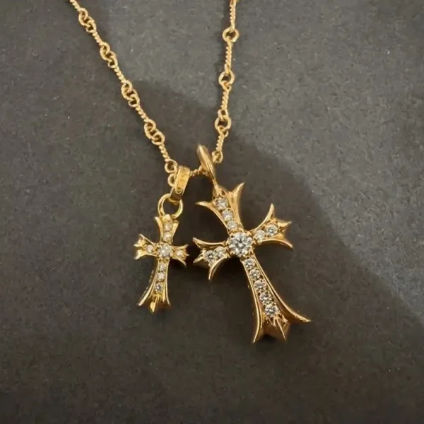 Chrome Hearts Cross Pendant Necklace Silver - 4