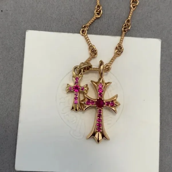 Chrome Hearts Cross Pendant Necklace Silver - 12