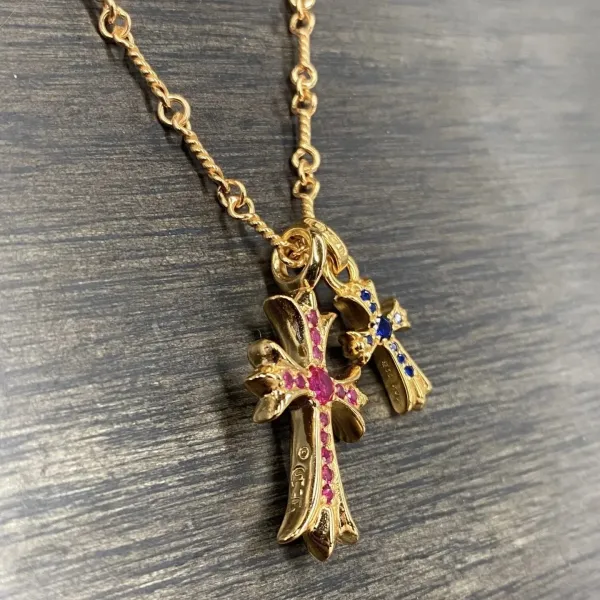 Chrome Hearts Cross Pendant Necklace Silver - 10
