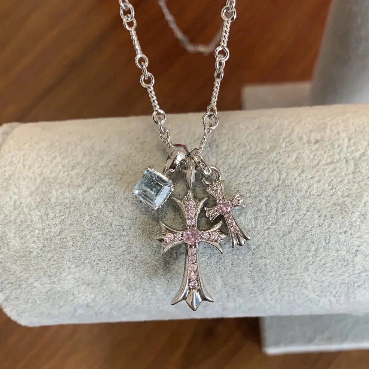 Chrome Hearts Cross Pendant Necklace Silver - 17