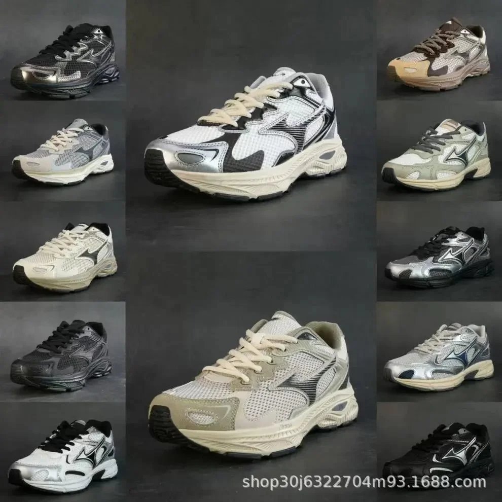 Mizuno Wave Rider 10 Beige Mesh Running Shoes - 5