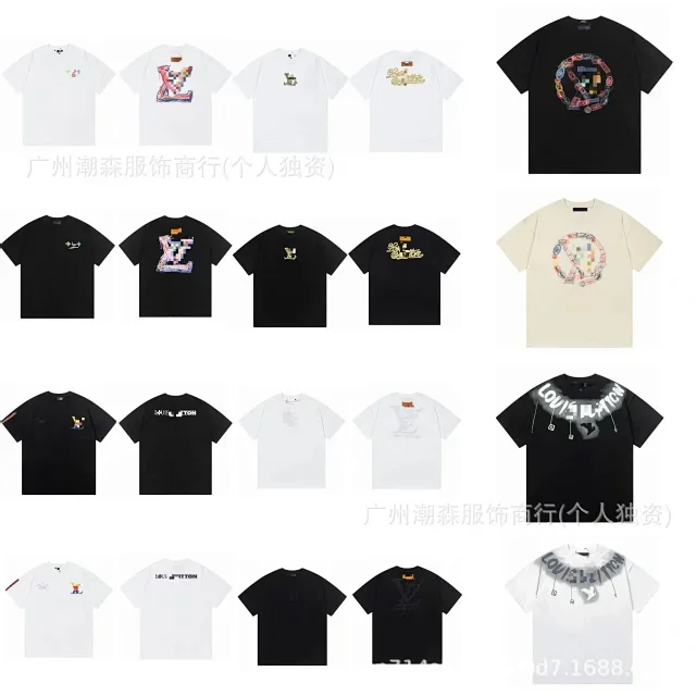 Louis Vuitton T-Shirts Short-Sleeve Crew-Neck Printed and Monogram T-Shirt product detail image 3
