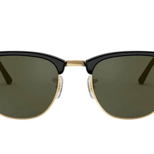 Ray-Ban Clubmaster Black and Gold Sunglasses - 1