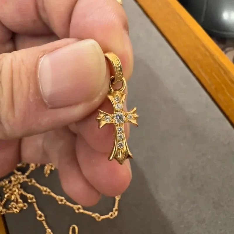 Chrome Hearts Cross Pendant Necklace Silver - 6