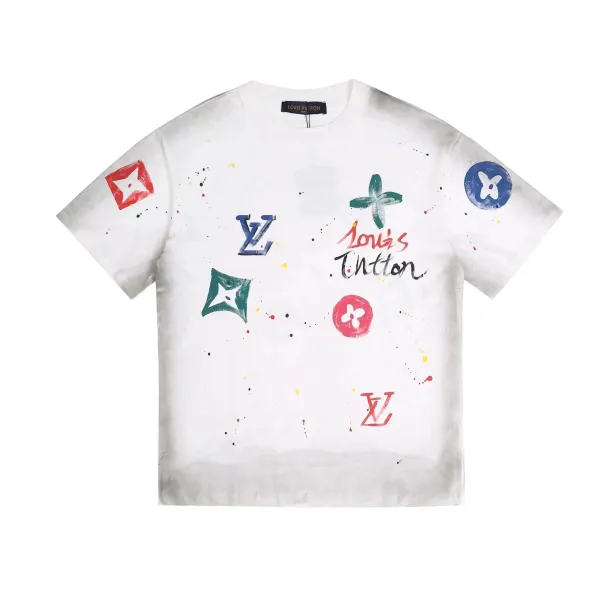 Louis Vuitton Multi-Logo Patchwork Black T-Shirt - 22