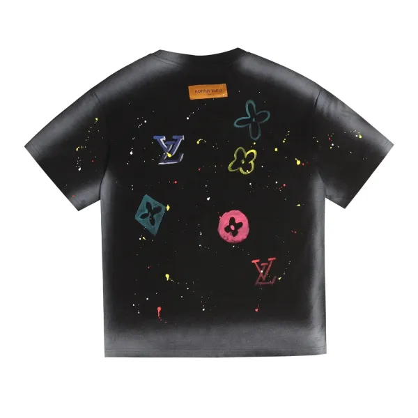 Louis Vuitton Multi-Logo Patchwork Black T-Shirt - 23