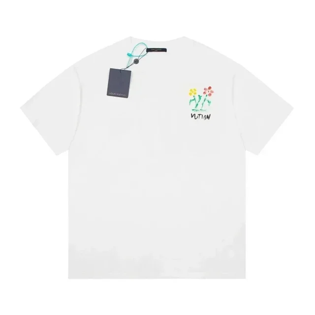 Louis Vuitton T-Shirts Short-Sleeve Graphic Logo Print product detail image 14