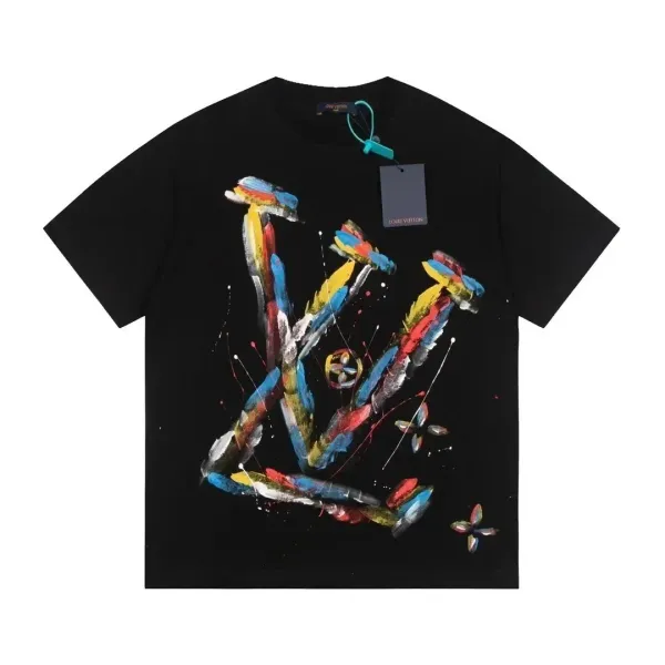 Louis Vuitton Multi-Logo Patchwork Black T-Shirt - 3