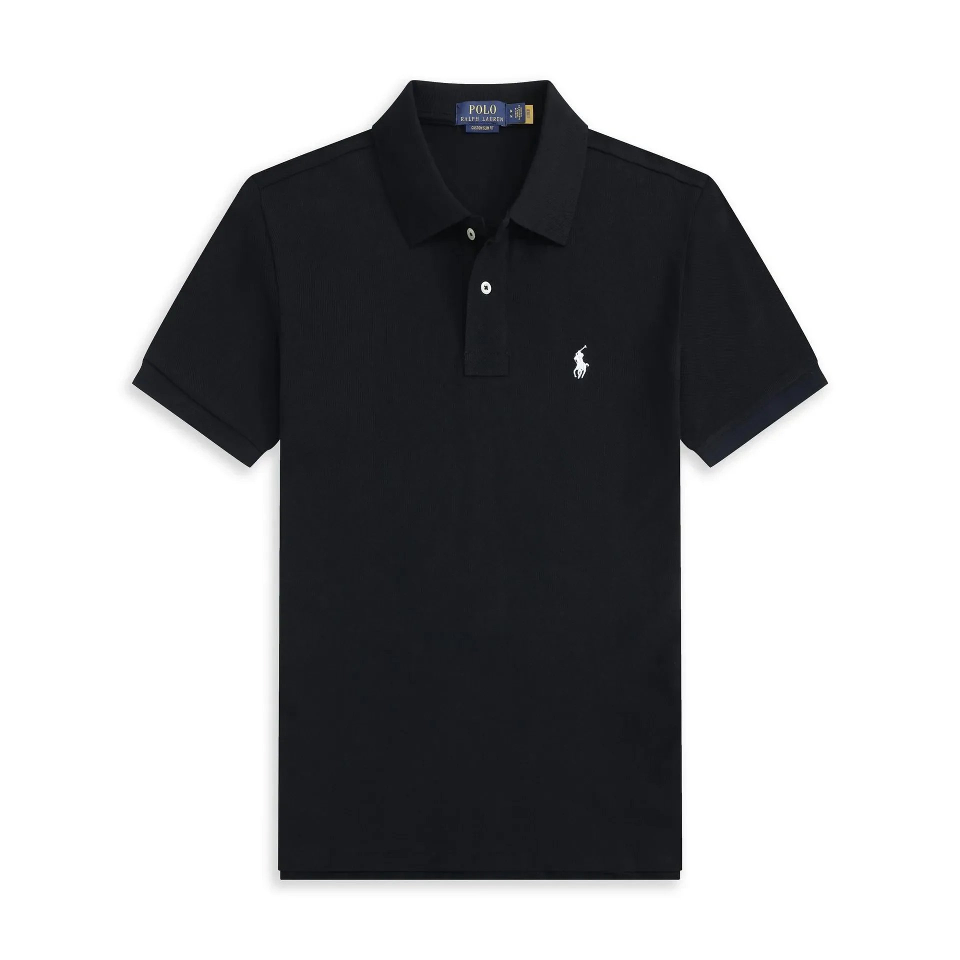 Ralph Lauren Custom Slim Fit Polo Black - 17