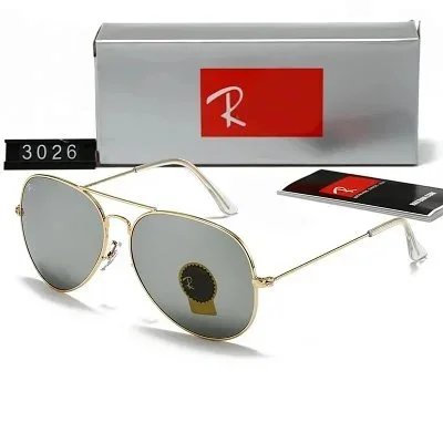 16*RB-3026-Gold Frame Mirrored Silver Lens