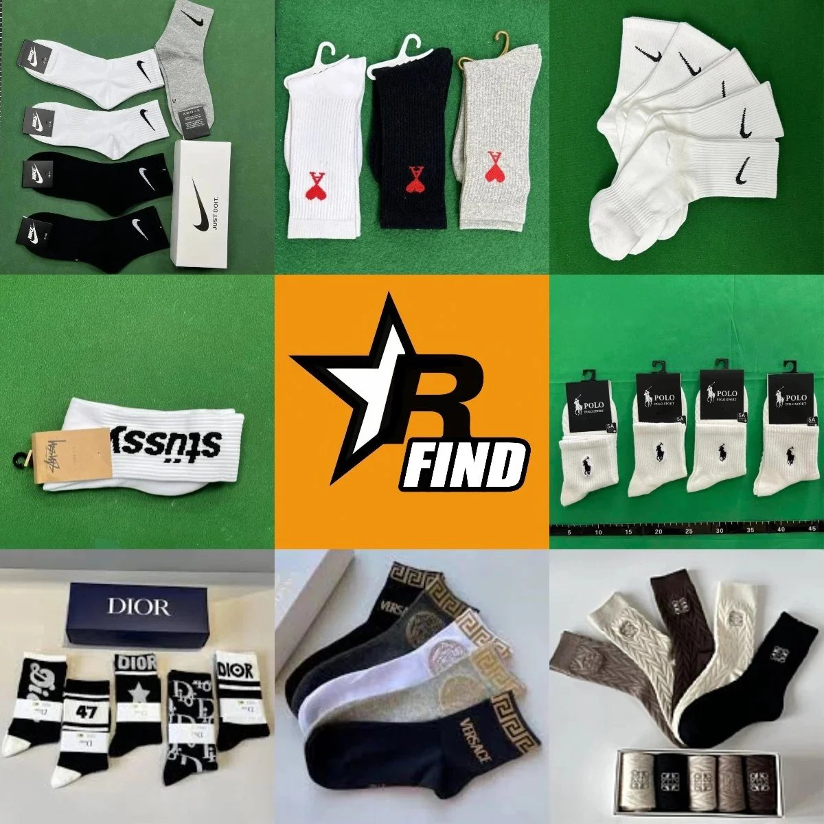 Factory clearance brand socks collection