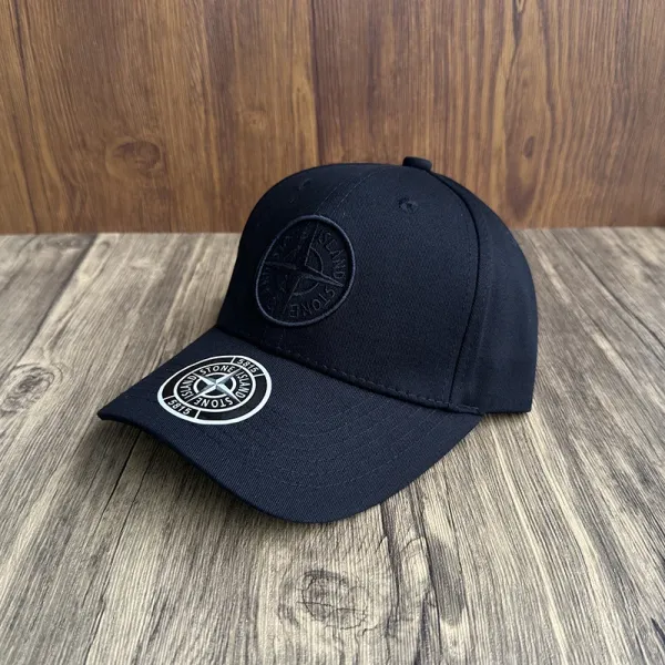 Stone Island 5815 Embroidered Compass Logo Baseball Cap Black - 14