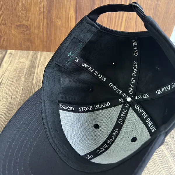 Stone Island 5815 Embroidered Compass Logo Baseball Cap Black - 19