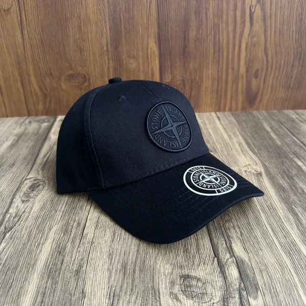 Stone Island 5815 Embroidered Compass Logo Baseball Cap Black - 15