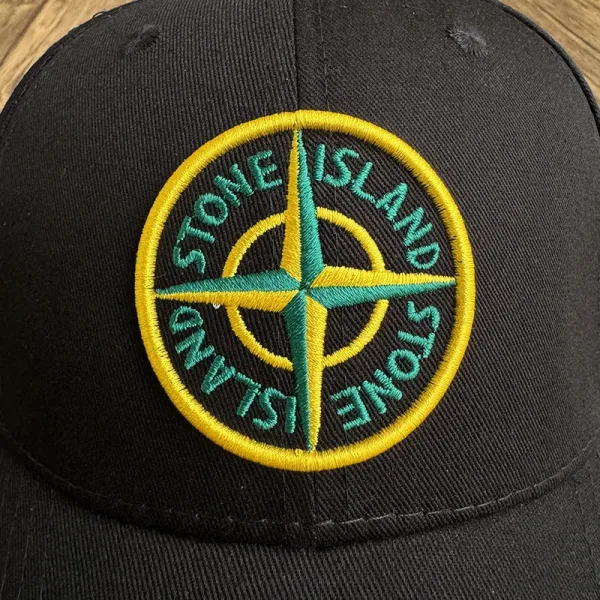 Stone Island 5815 Embroidered Compass Logo Baseball Cap Black - 16