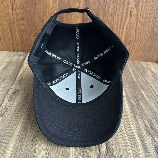 Stone Island 5815 Embroidered Compass Logo Baseball Cap Black - 17
