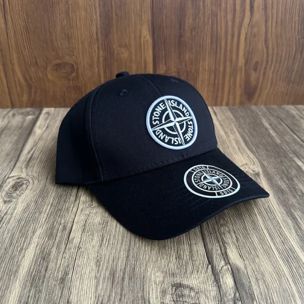 Stone Island 5815 Embroidered Compass Logo Baseball Cap Black - 12