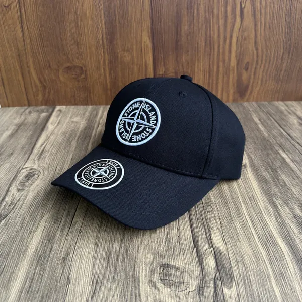 Stone Island 5815 Embroidered Compass Logo Baseball Cap Black - 11