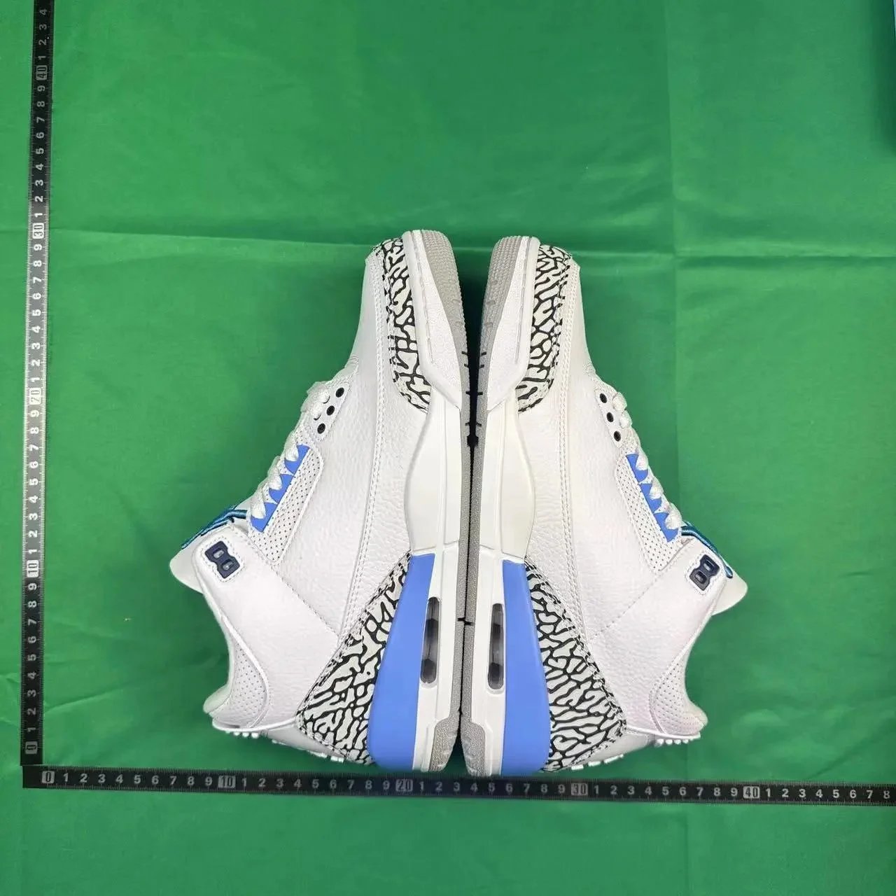 Air Jordan 3 White Elephant Print Sneakers - 8