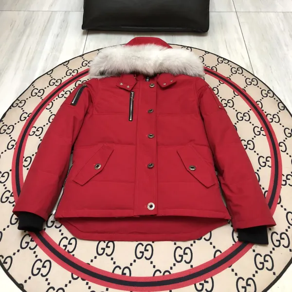 Canada Goose Parka Red with Fur Trim Down Jacket - 1