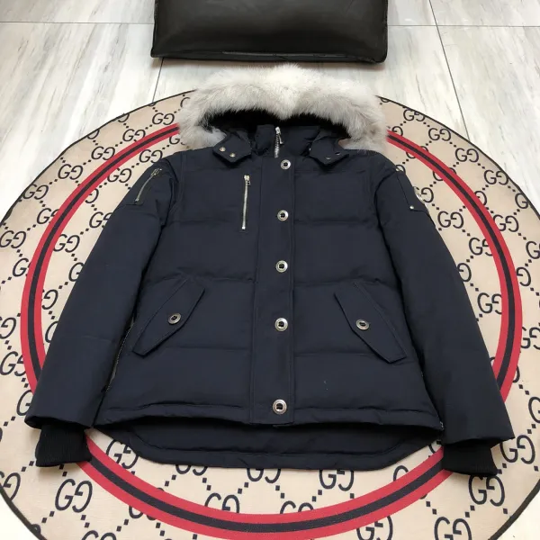 Canada Goose Expedition Parka Navy with Fur Trim Down Jacket - 1
