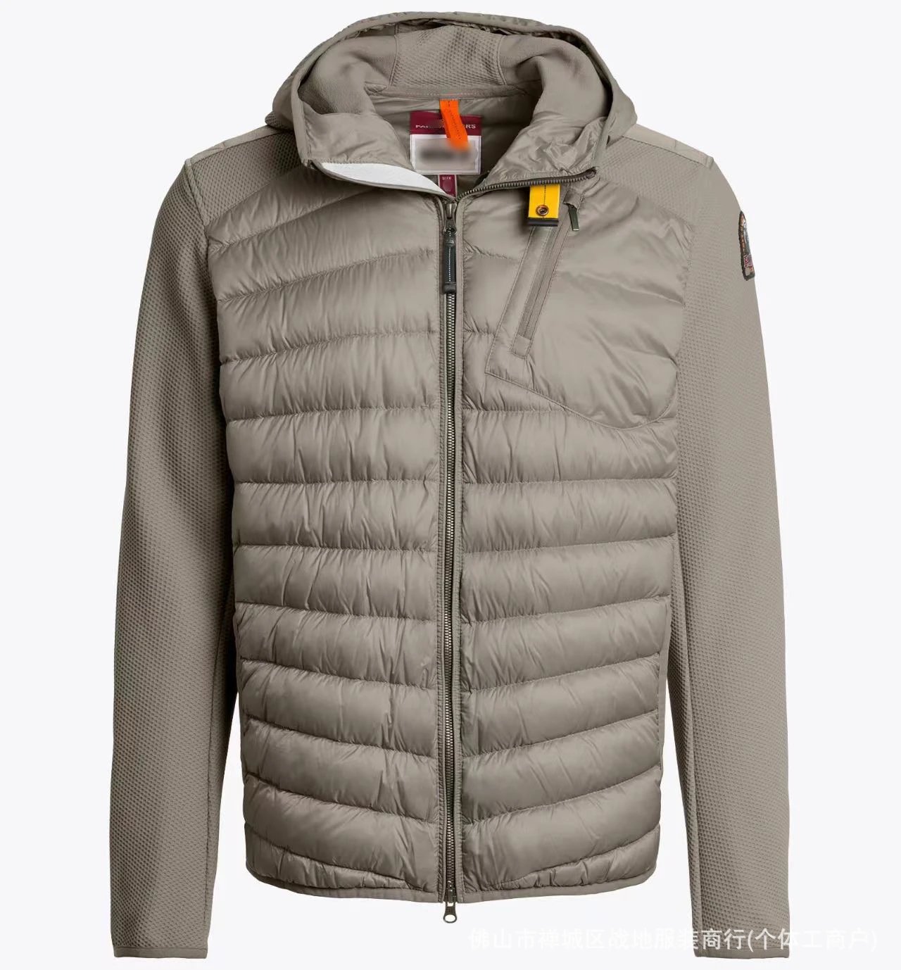 Cross border high-end skydiving men's trendy brand quilted down jacket with hooded zipper and thick white duck down jacket jacket
