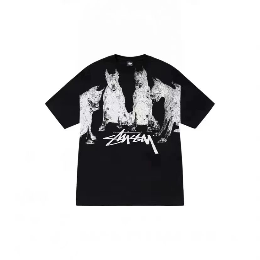 230g heavyweight trend classic basic T-shirt 26 summer new high-end heavyweight loose men's and women's short sleeved print