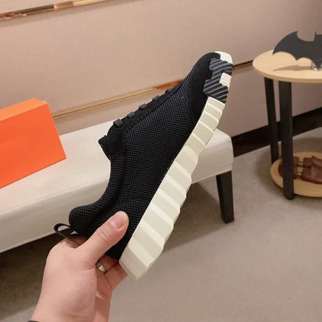 Unbranded Sneakers Lace-Up Knit with Ribbed Sole and Heel Detail product detail image 10