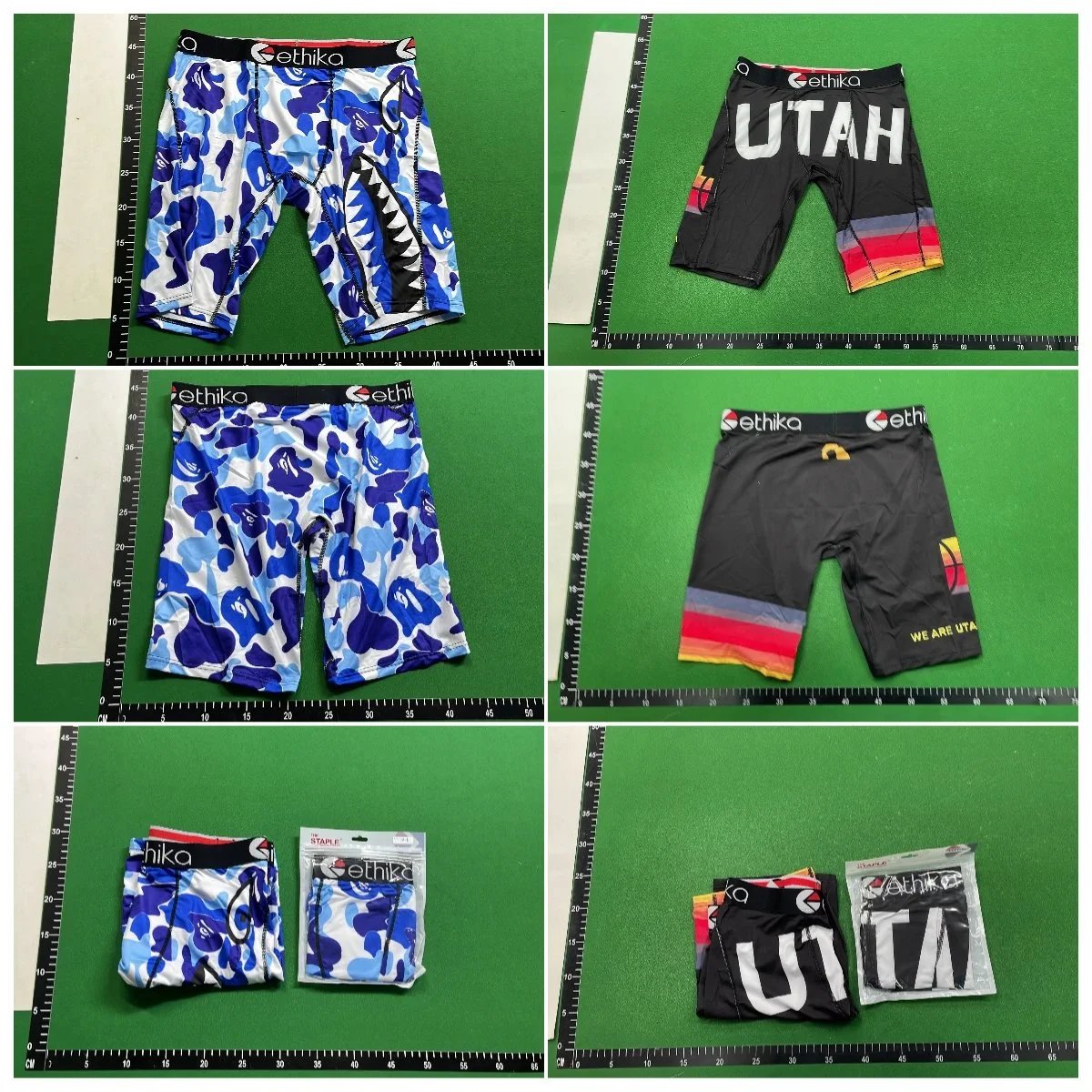 Ethika Shark Camo Blue Compression Boxer Briefs Underwear - 3