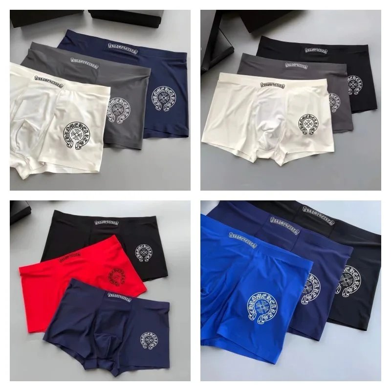 Chrome Hearts Boxer Briefs White Gray Navy Underwear - 3